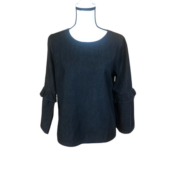 NWT Gap chambray shirt with bell sleeves - Picture 1 of 7